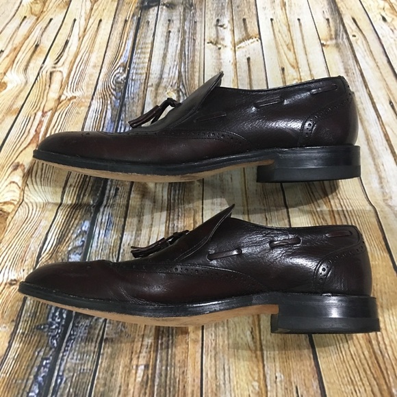 Freeman Free-Flex Burgundy Leather Dress Shoes - Picture 4 of 6